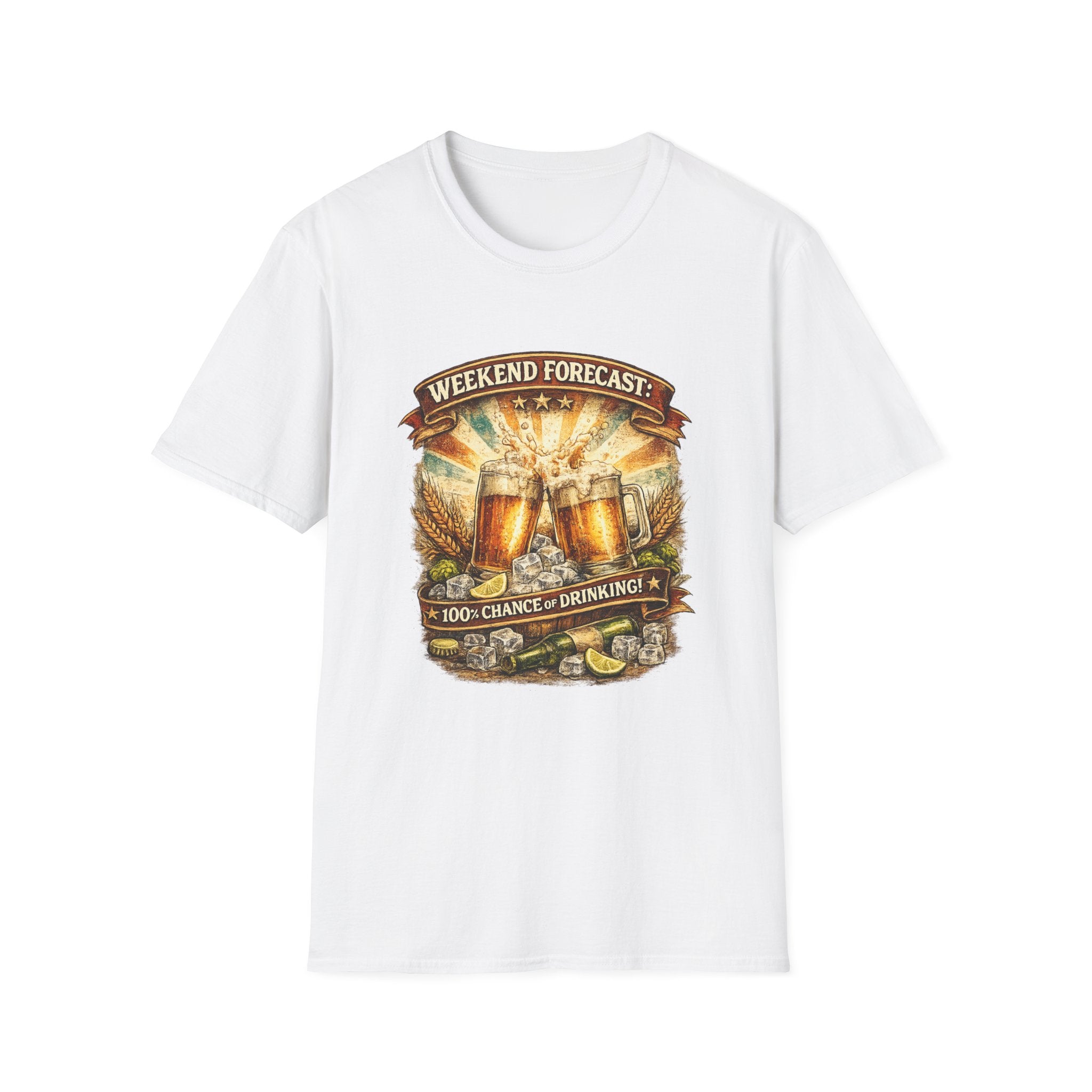 Weekend Forecast Beer Mug T-Shirt | Retro Brewery Graphic Tee