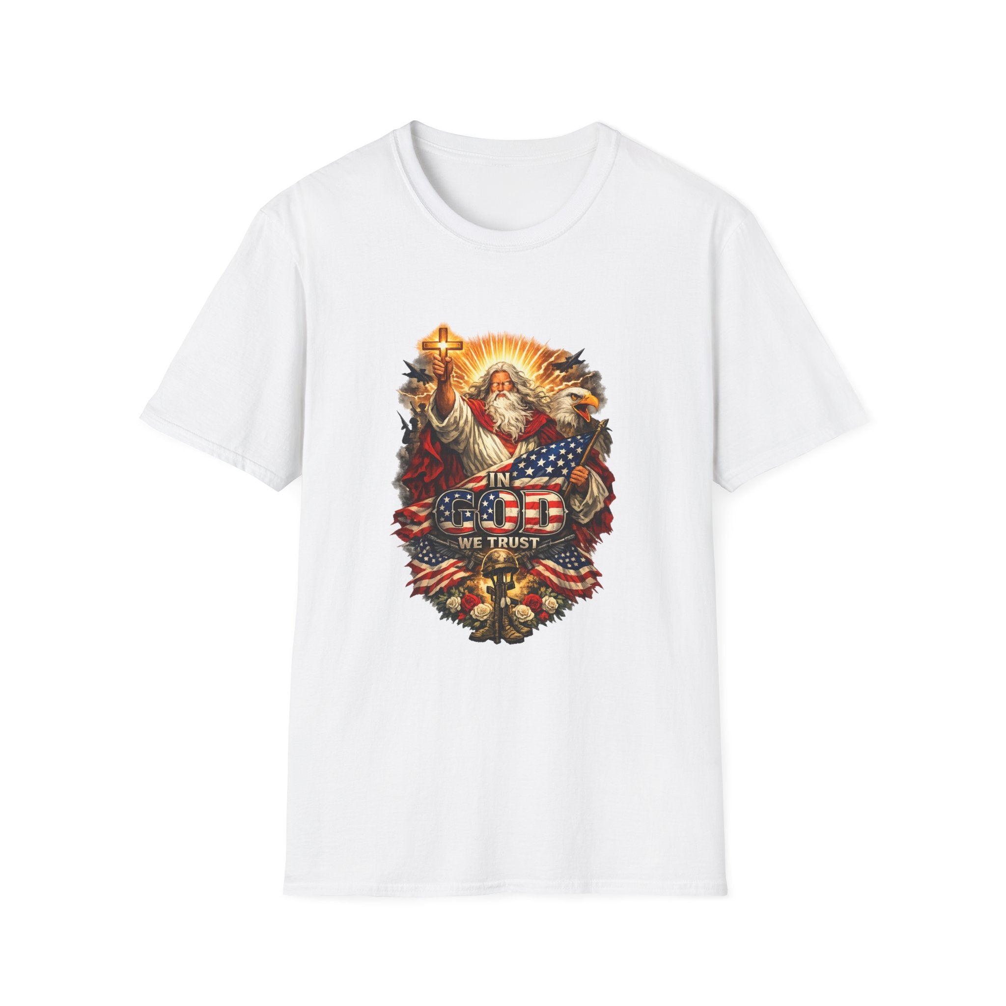 Patriotic Jesus T‑Shirt — God Bless America Graphic Tee