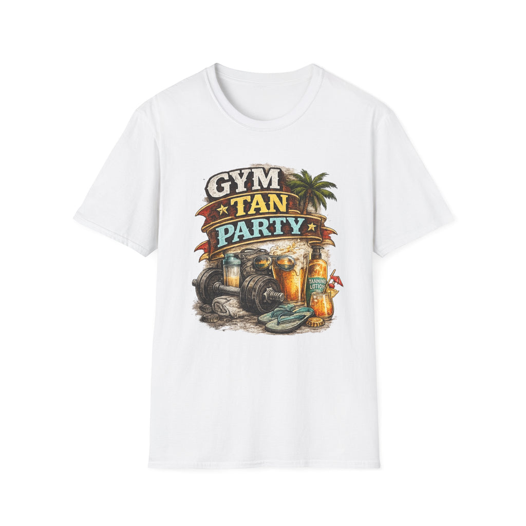 Gym Tan Party T-Shirt – Beach Body Summer Lifestyle Tee