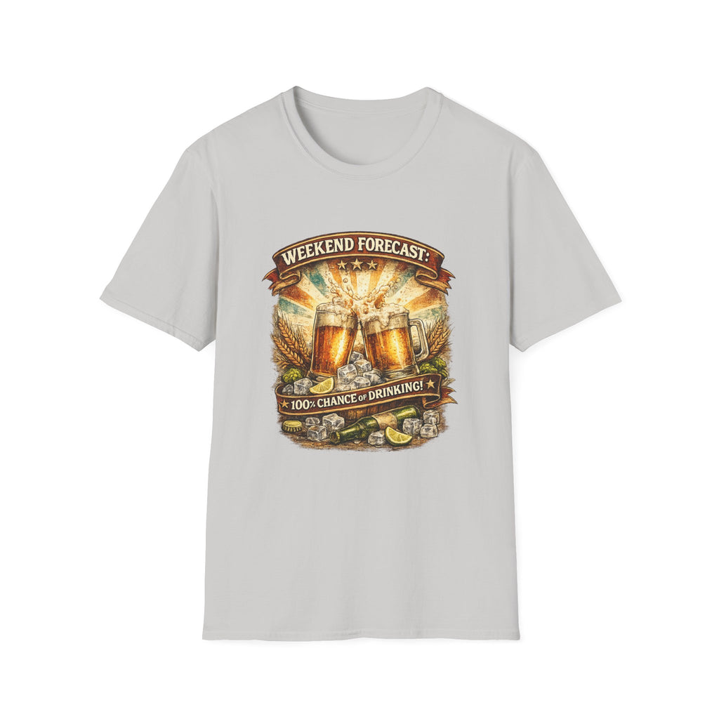 Weekend Forecast Beer Mug T-Shirt | Retro Brewery Graphic Tee