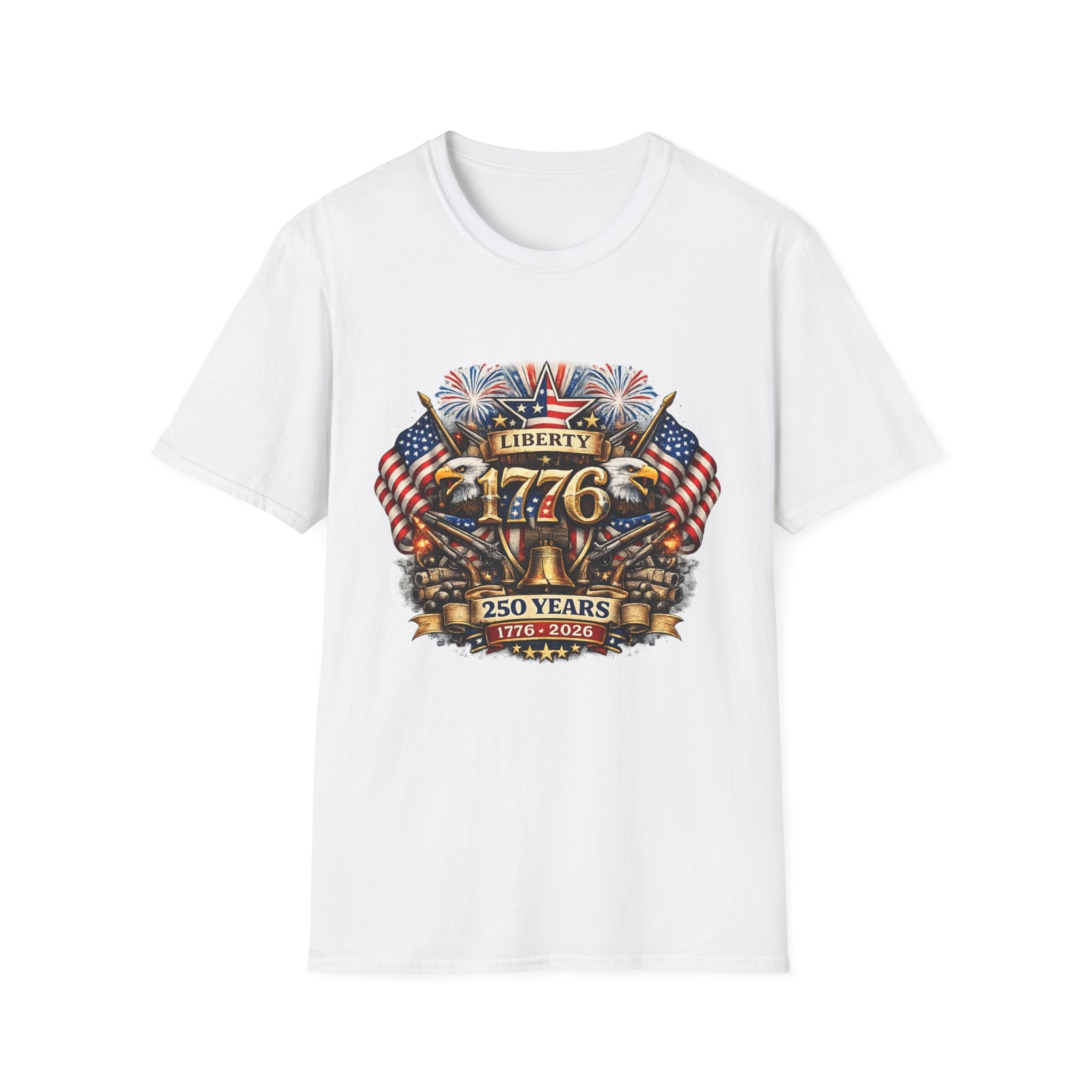 Liberty 1776 Patriotic T-Shirt – American Flag & Eagle Independence Day Tee