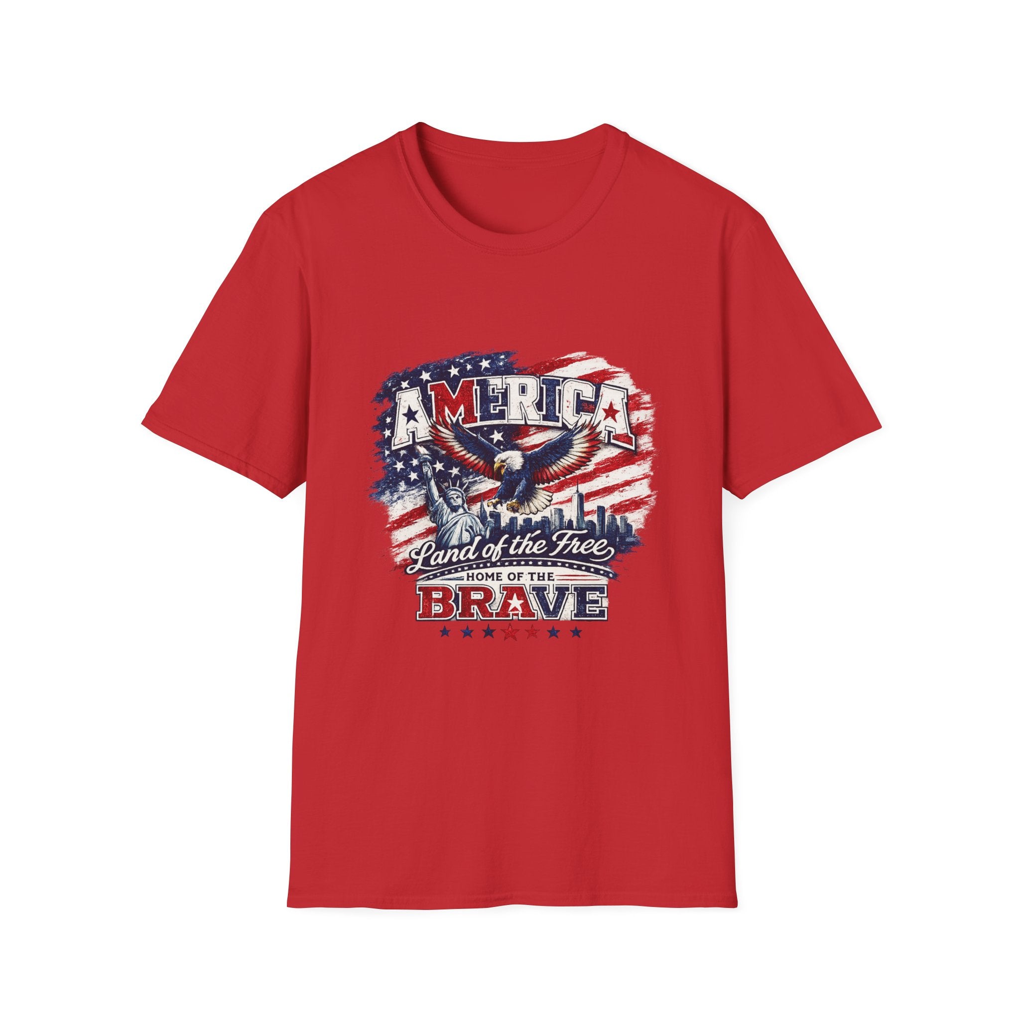 America Eagle Patriotic Graphic Tee – Land of the Fre