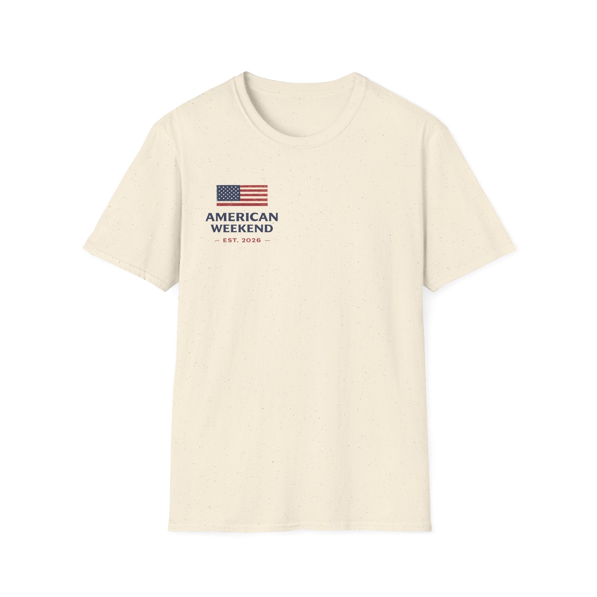 American Weekend T-Shirt – Flag Graphic “American Weekend • Est. 2026” Patriotic Tee