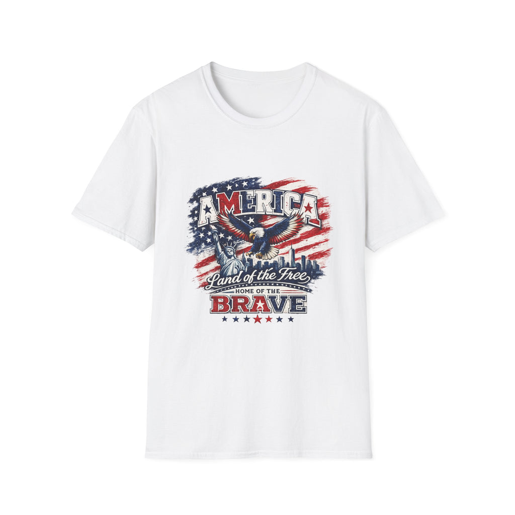 America Eagle Patriotic Graphic Tee – Land of the Fre