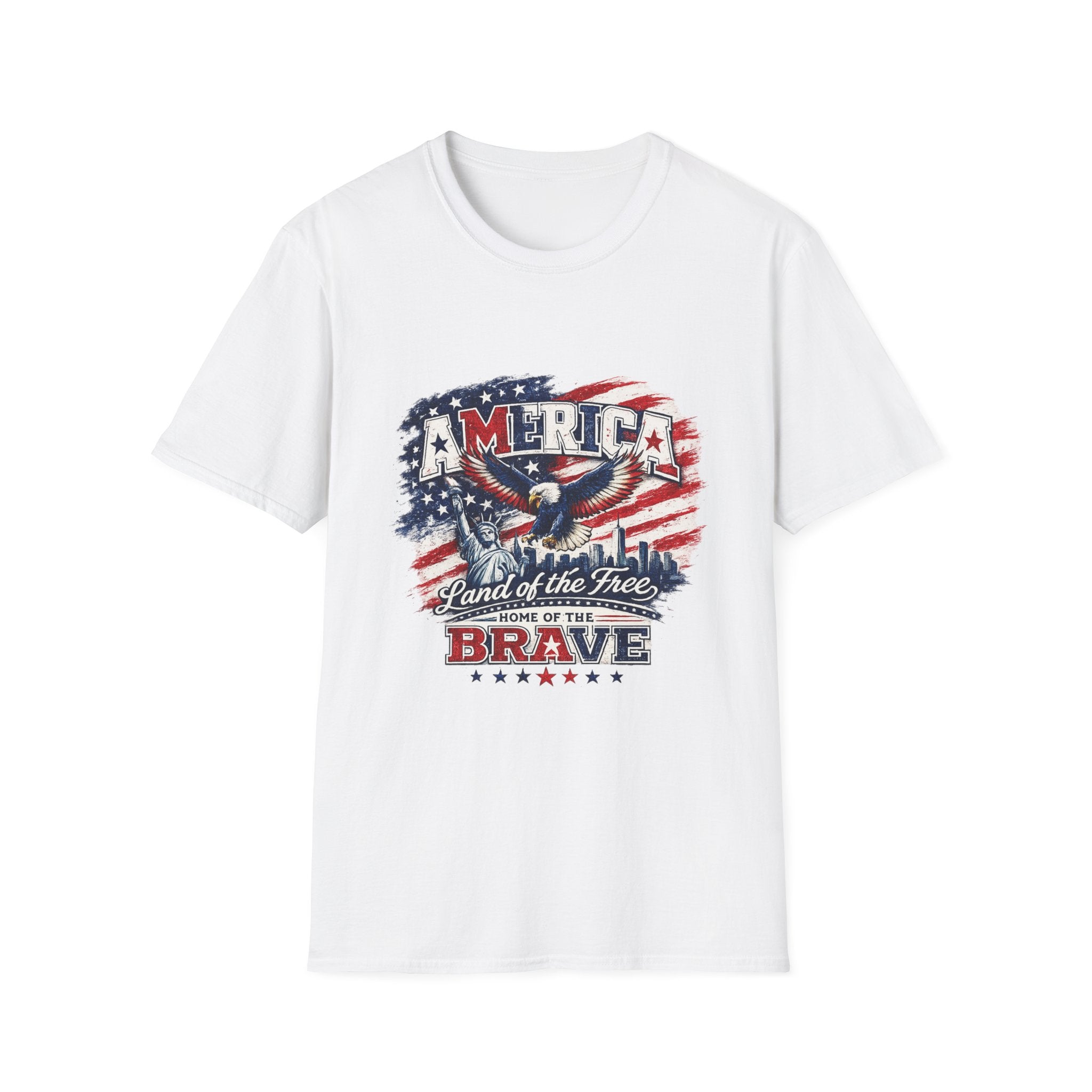 America Eagle Patriotic Graphic Tee – Land of the Fre