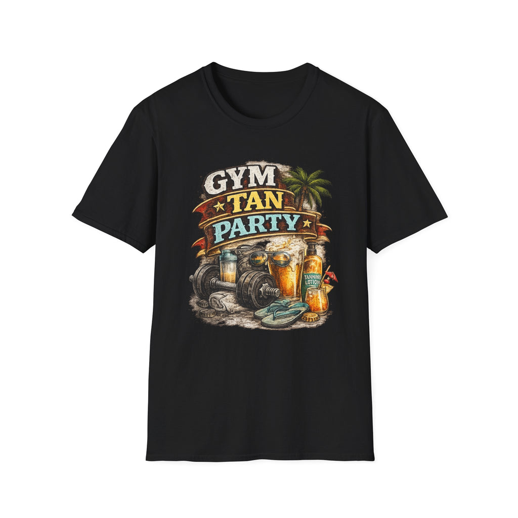 Gym Tan Party T-Shirt – Beach Body Summer Lifestyle Tee
