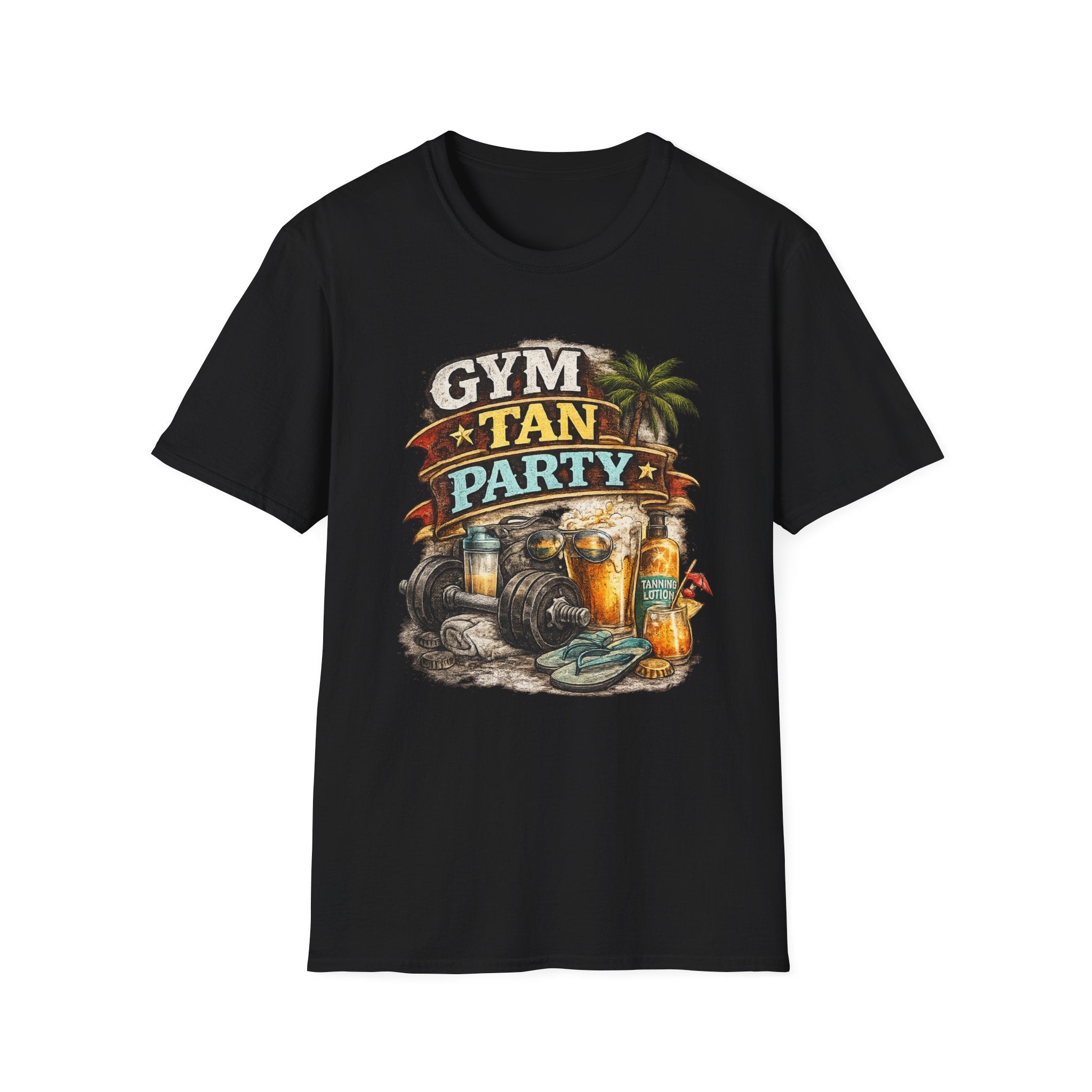 Gym Tan Party T-Shirt – Beach Body Summer Lifestyle Tee