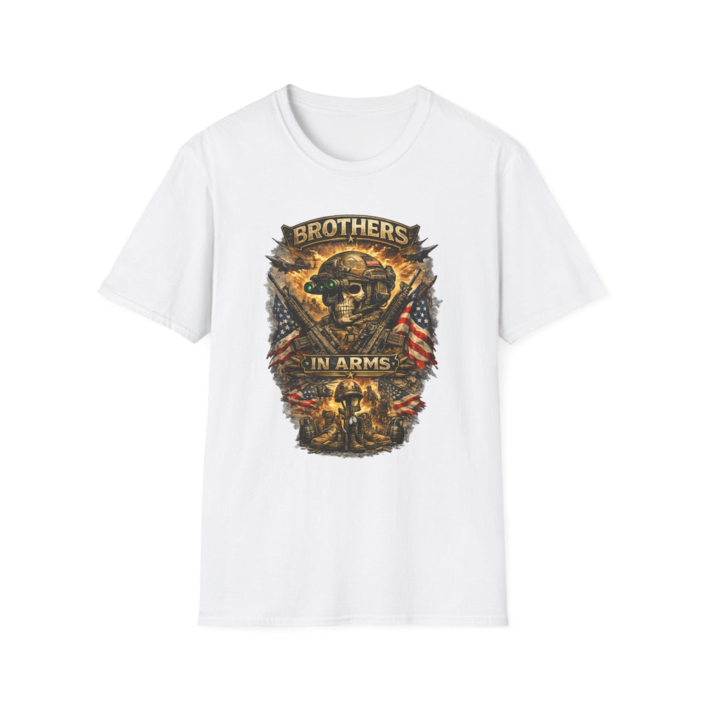 Brothers in Arms Military Skull T-Shirt — Veteran & Tactical Americana Tee