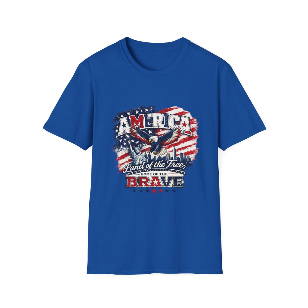 America Eagle Patriotic Graphic Tee – Land of the Fre