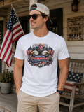 Support Our Country T-Shirt — Patriotic Bald Eagle & American Flags