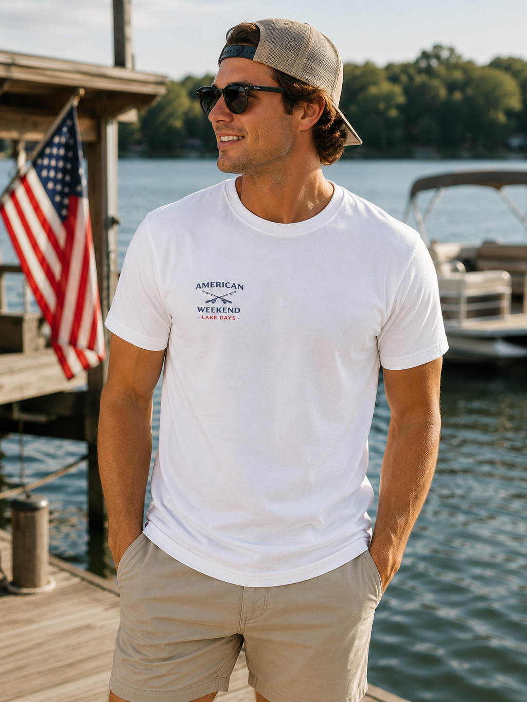 Weekend Lake Days T-Shirt — American Weekend Graphic Tee
