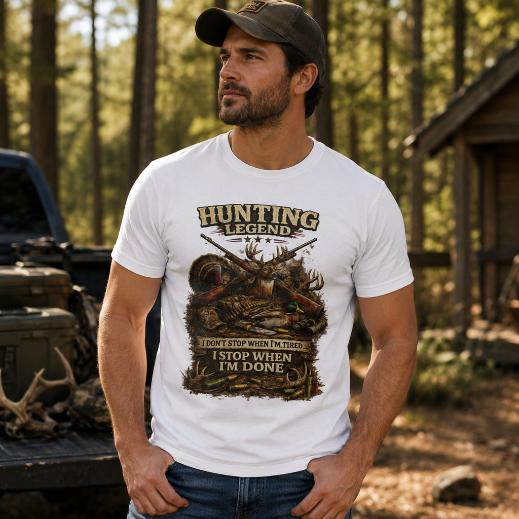 Hunting Legend Graphic Tee – Deer Hunter Outdoor Shirt